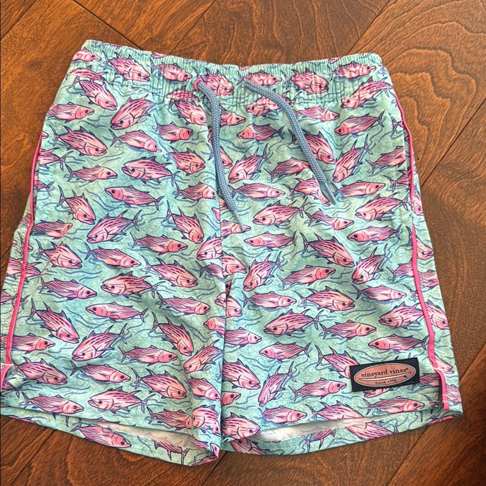 Vineyard Vines Blue and Pink Flamingo Shorts 7